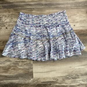 Free People Red White Blue Crinkle Mini Skirt Taylor Swift Style Size 4 (S/M)